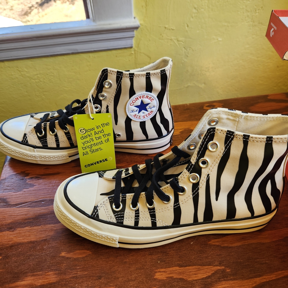 Converse Black and White Zebra High-Tops